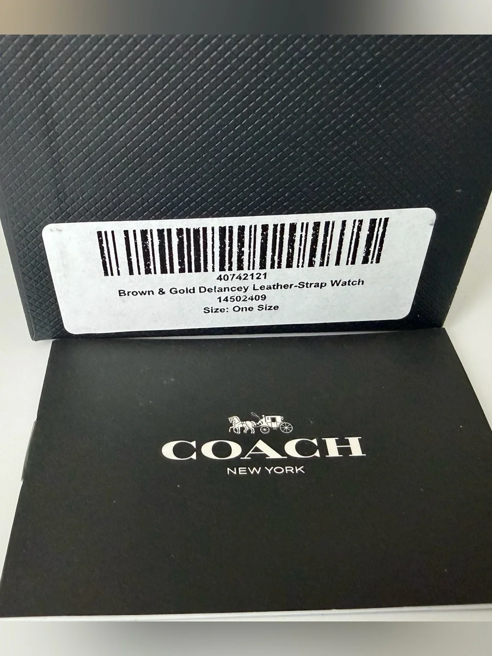 Coach Gold-Tone Case Brown Dial Brown Leather Strap Watch NWT